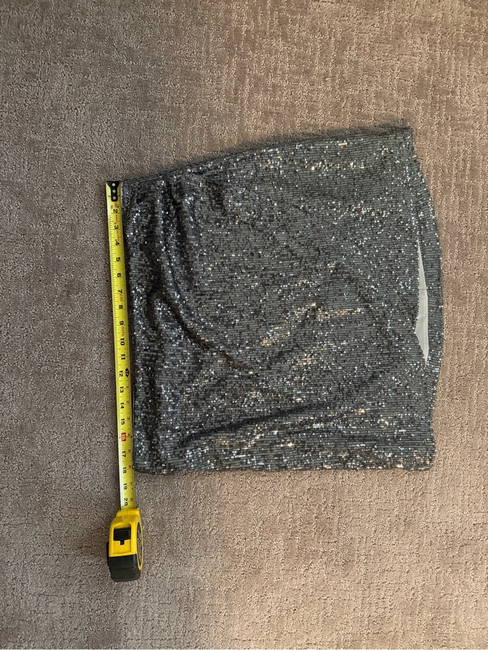 NWT LOFT Sequin Wrap Shift Skirt- Gunmetal Silver- 14 - Picture 8 of 8